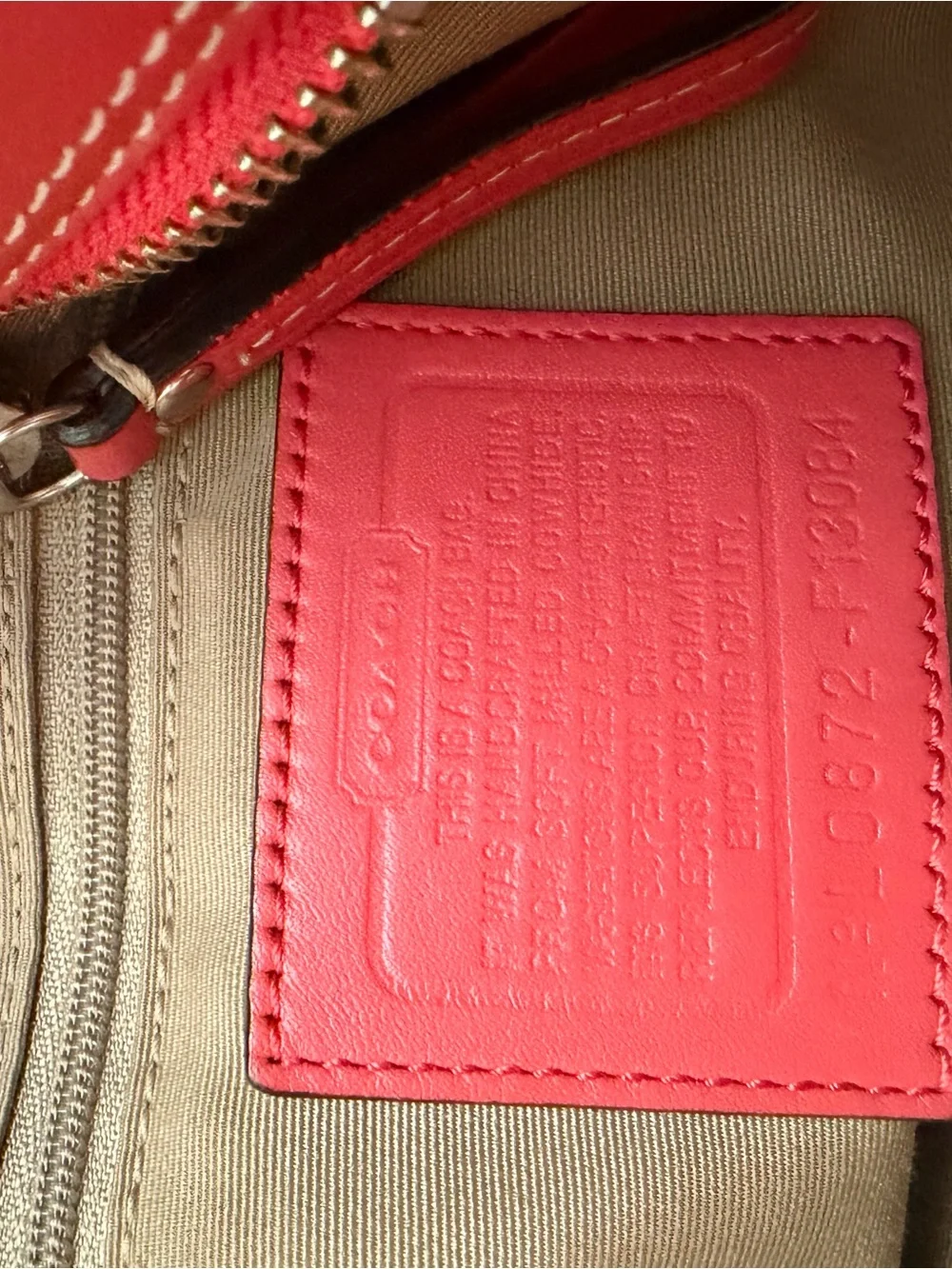 Coach vibrant coral